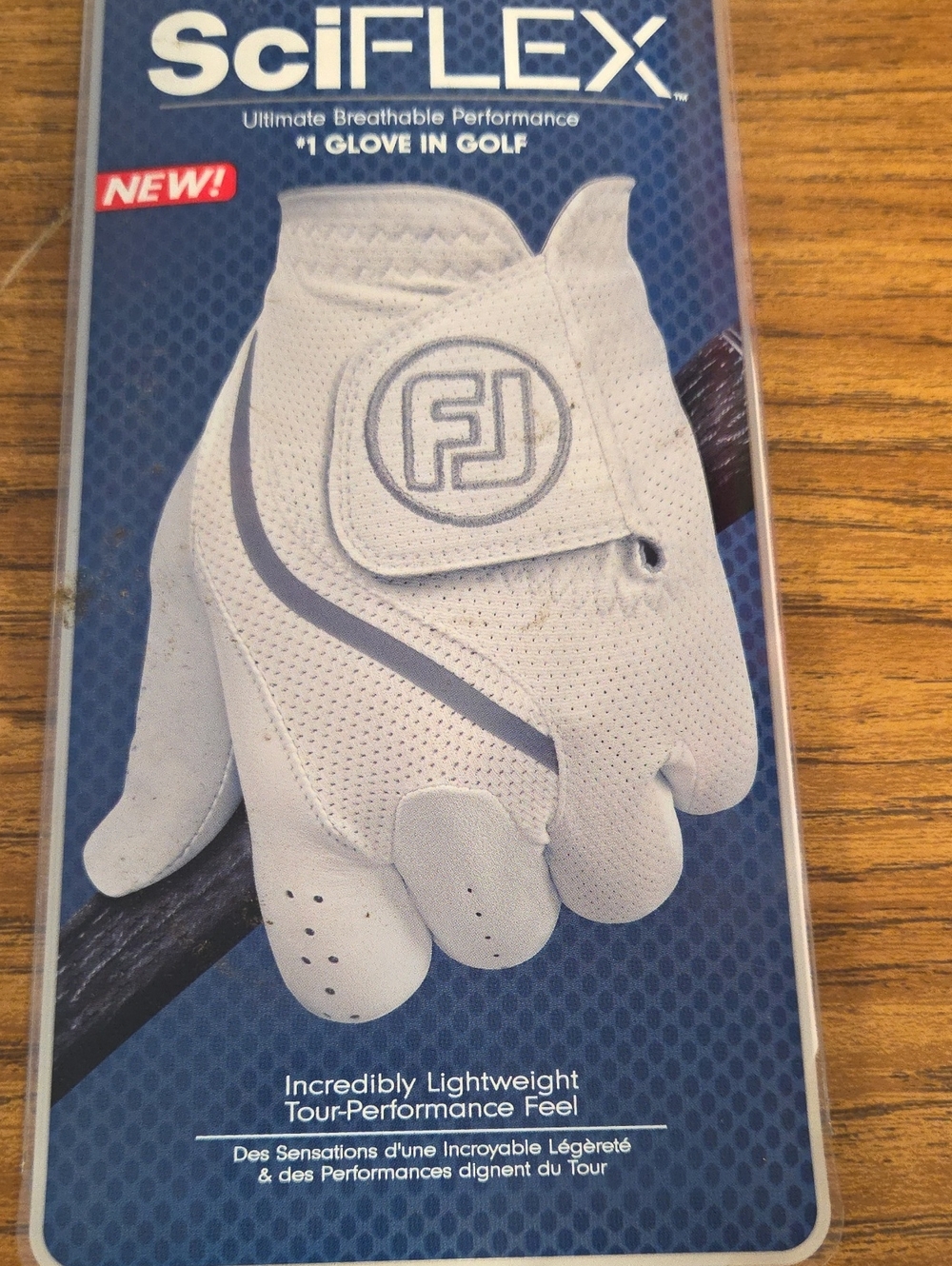 FootJoy SciFlex White Golf Glove with Gray Accent Left Hand